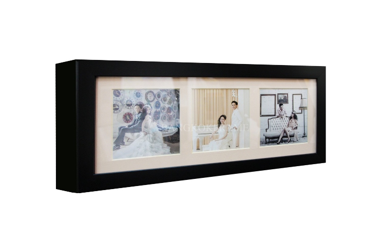 กรอบรูปตัดเจาะแมทสีดำ